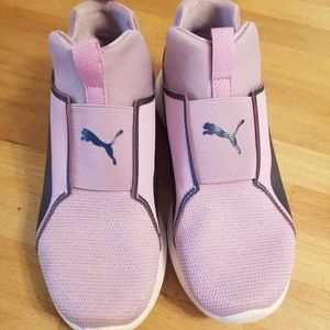 Puma Girls Rebel Mid Gleam Sneaker